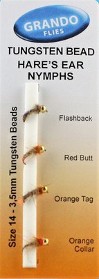 Grando Tungsten Bead Hare's Ear Nymphs - Barbless